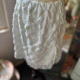 White Fringe Skirt, Boho Beach Cover up