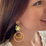 Pastel Whimsical Hoop Earrings