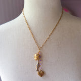 Gold Heart Charm Pendant Necklace