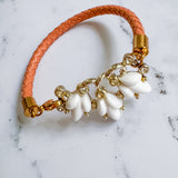 Western Braided Leather Charm Bracelet