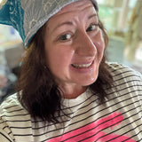 One of a Kind Vintage Patchwork Bandana Scarf | Shabby Chic Head Scarf | Upcycled Boho Neckerchief