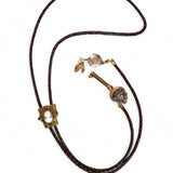OOAK Western Bolo Cameo Charm Necklace