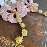 Floral Shabby Chic Rose Pink Dangle Earrings