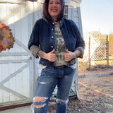 Shine On Upcycled Jean Jacket