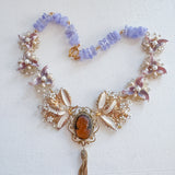 Whimsical Antique Cameo Statement Necklace