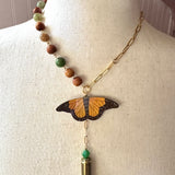Whimsical Butterfly Charm Y Necklace