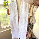 Purple Floral Vintage Chenille Patchwork Scarf