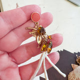 Shell Whimsical Asymmetrical Dangle Earrings