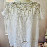 Embroidered Boho Cap Sleeve Blouse