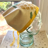 Boho Head Scarf, Cottage Core Head Scarf, Upcycled Boho Neckerchief