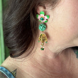 Floral Whimsical Dangle Earrings