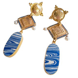 French Coastal Romantic Dangle Earrings