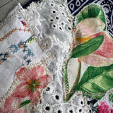 One of a Kind Vintage Patchwork Bandana Scarf | Shabby Chic Head Scarf | Upcycled Boho Neckerchief