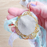 Statement Textile Flower Ribbon Earrings
