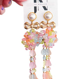 Pastel Statement Dangle Earrings