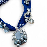 OOAK Boho Glam Bandana Charm Necklace