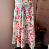 Apple Blossom Vintage Fabric Midi Skirt