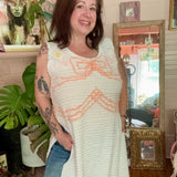 Boho Pastel Floral Bow Sleeveless Tunic