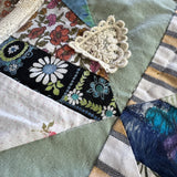‘60’s Fabric Patchwork Snap Front Scarf