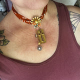 OOAK Boho Bandana Charm Necklace