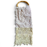 Repurposed Vintage Fabric And Lace Market Top- Handle Handbag
