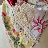 One of a Kind Vintage Patchwork Bandana Scarf | Shabby Chic Head Scarf | Upcycled Boho Neckerchief