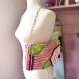 Vintage Repurposed MCM Floral Fabric Handbag