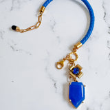 Western Braided Leather Charm Bracelet