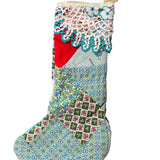 Repurposed Vintage Quilt Patchwork Stocking