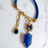 Western Braided Leather Charm Bracelet