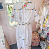 Floral Embroidered Kimono Duster| Drawstring Kimono