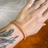 Western Braided Leather Charm Bracelet