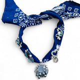 OOAK Boho Glam Bandana Charm Necklace