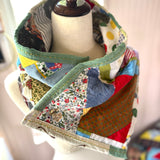 ‘60’s Fabric Patchwork Snap Front Scarf