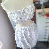 Boho White Strapless Tube Top, Beach Coverup