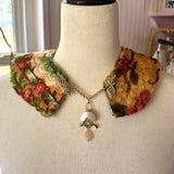 Removable Floral Tapestry Collar Necklace