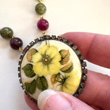 Colorful Eclectic Beaded Gemstone Charm Necklace