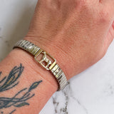 Vintage Cowgirl Horse Charm Watch Band Bracelet – Unique Upcycled Jewelry for Boho Style
