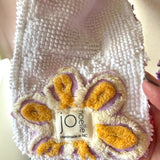 Purple Floral Vintage Chenille Patchwork Scarf