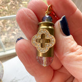 Repurposed Spent Bullet Casing Gold Necklace