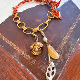 Bandana Charm Necklace/Wrap Bracelet One of a Kind