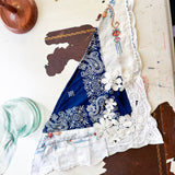 Western Boho Repurposed Shabby Chic Vintage Bandana Head Scarf