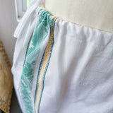 Striped Maxi Skirt | Handmade Upcycled Vintage Textile Clothing | Plus Size Friendly