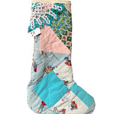 Repurposed Vintage Quilt Patchwork Stocking