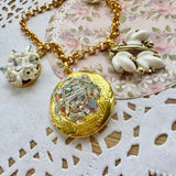 Crystal Locket Charm Bracelet