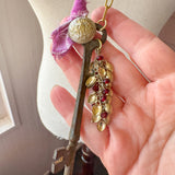 Boho Skeleton Key Bird Charm Necklace