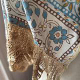 Boho Repurposed Vintage Shawl Scarf Collar