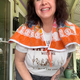 Boho Repurposed Vintage Shawl Scarf Collar