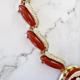 Asymmetrical Eclectic Gemstone Cameo Necklace