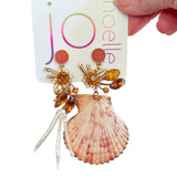Shell Whimsical Asymmetrical Dangle Earrings